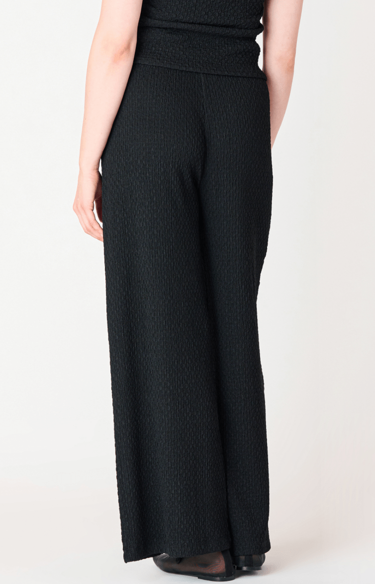 BT2622218 Textured Flowy Wide Leg Pants - kc clothing