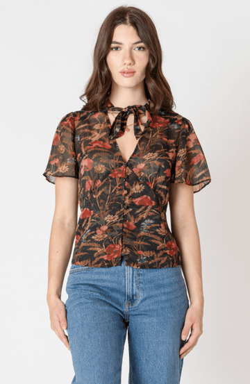 BT2623700Floral Sheer Blouse - kc clothing