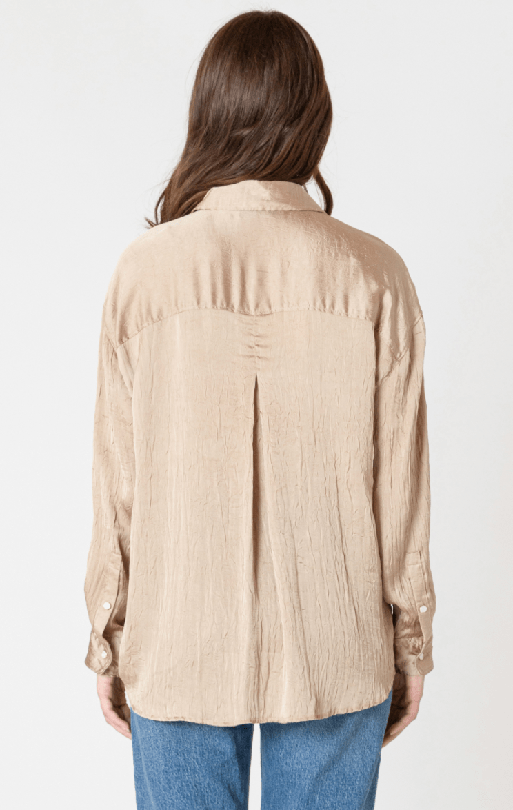 BT2623710 Crinkle Effect Satin Blouse - kc clothing