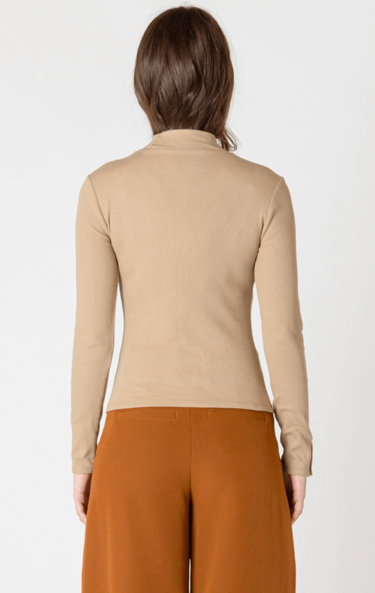 BT2624001 Ribbed Mockneck Top - kc clothing