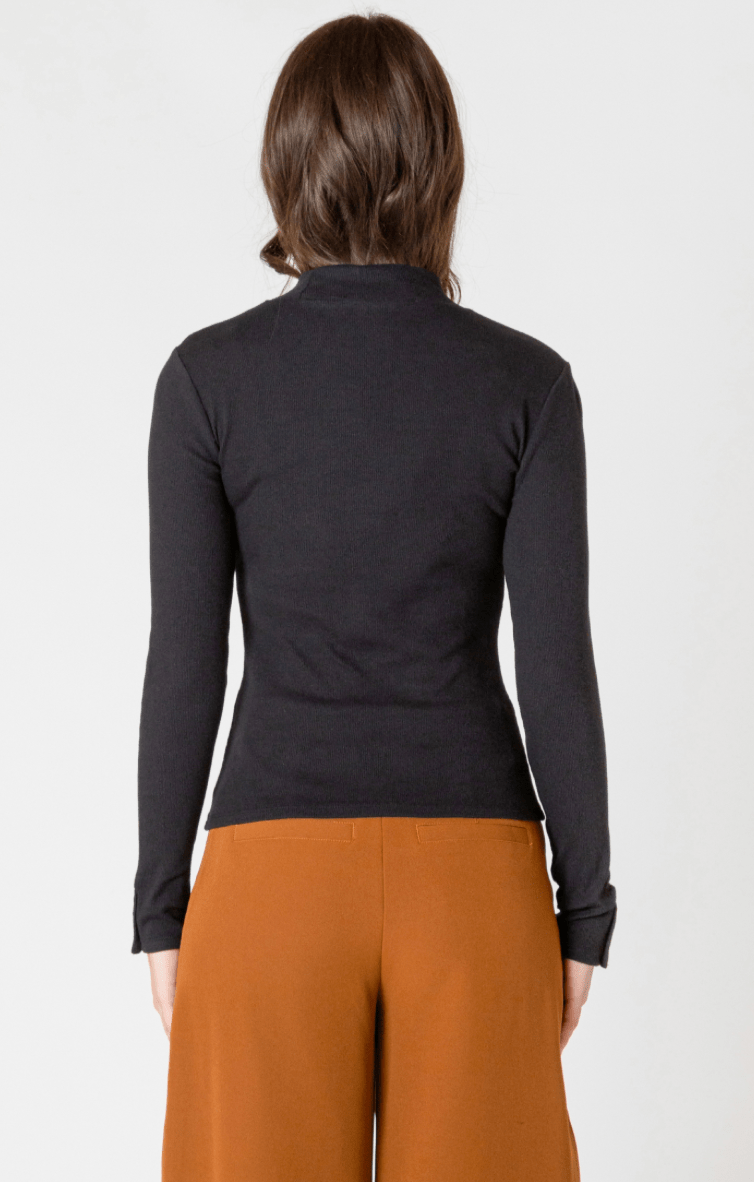 BT2624001 Ribbed Mockneck Top - kc clothing