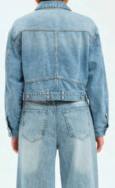 DZ00080000 Bestie Cropped Denim Jacket - kc clothing