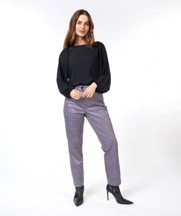 EQ15512 R - Neck Structure Blouse - kc clothing