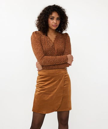 EQ2405520 L/S Lace Top W/ Scalloping - kc clothing