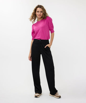 EQ2410529 Textured Wide Leg Trouser - kc clothing
