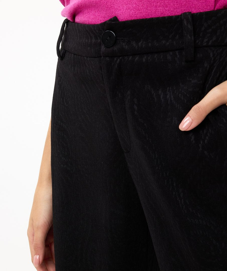 EQ2410529 Textured Wide Leg Trouser - kc clothing