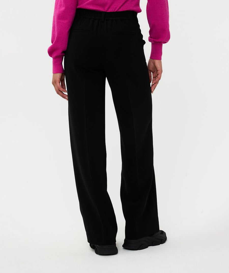 EQ2410547 Elastic Waist Wide Leg Trouser - kc clothing