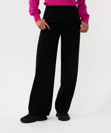 EQ2410547 Elastic Waist Wide Leg Trouser - kc clothing