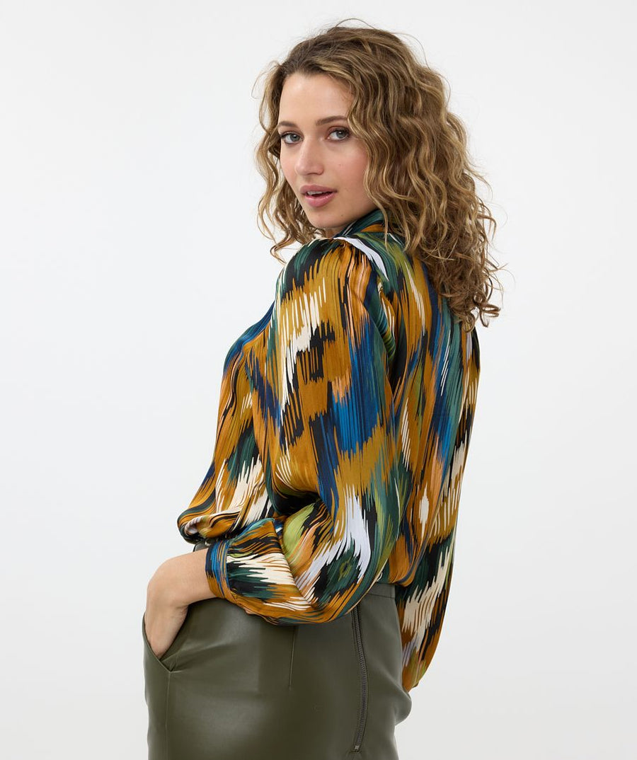 EQ2414510 Abstract Print Blouse - kc clothing