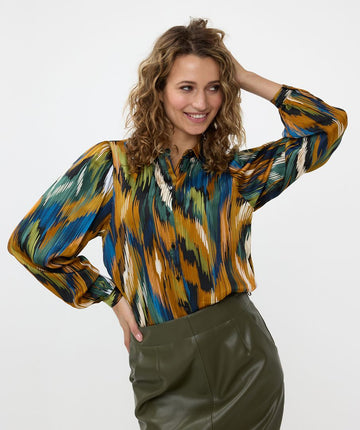 EQ2414510 Abstract Print Blouse - kc clothing