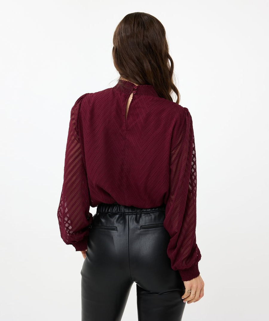 EQ2414531 Chevron Print Blouse - kc clothing