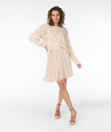 EQ2415022 Short Cheetah Print Skirt - kc clothing