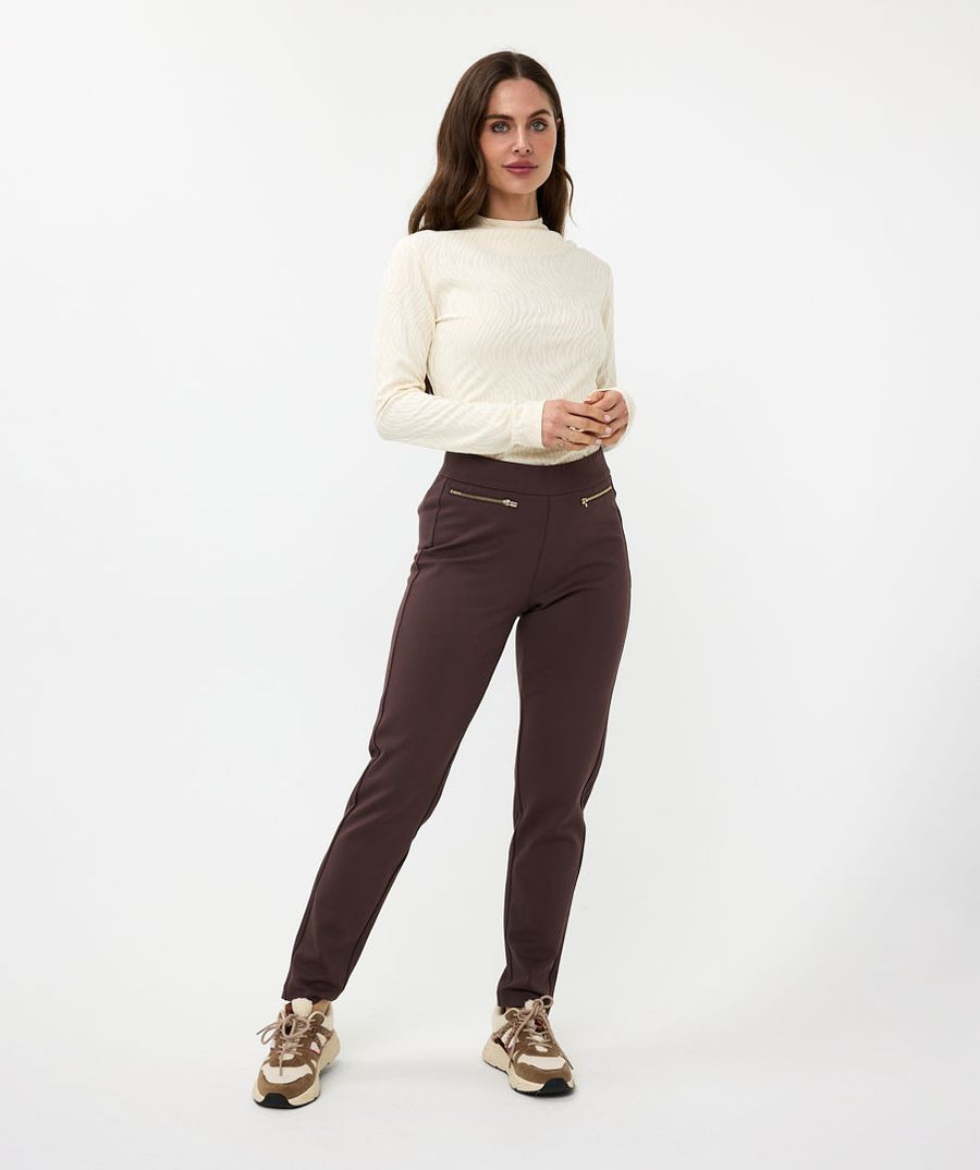 EQ2430520 Burnout Animal Print Top - kc clothing