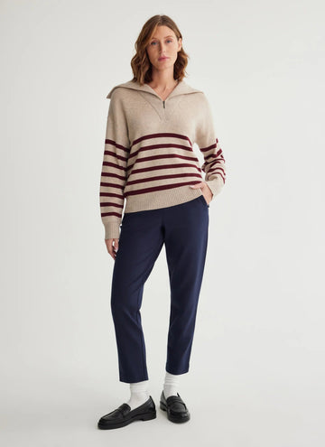 FIG23615 Zina 1/4 Zip Sweater - kc clothing