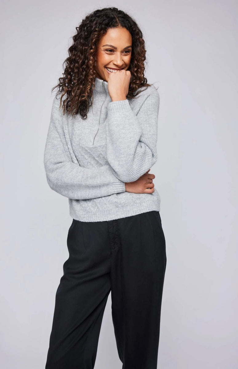 GF2409 - 3057 Georgie Zip Sweater - kc clothing