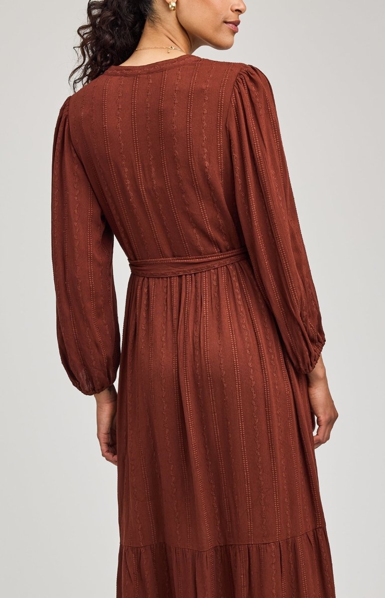 GF25098783 Monroe Long Ruffle Hem Dress - kc clothing