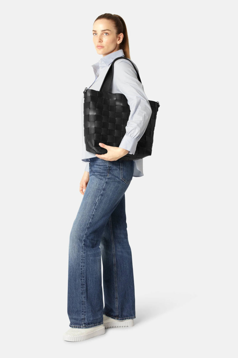 IJChip11 Big Braided Crossbody Shopper - kc clothing