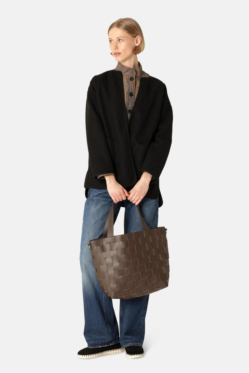 IJChip11 Big Braided Crossbody Shopper - kc clothing