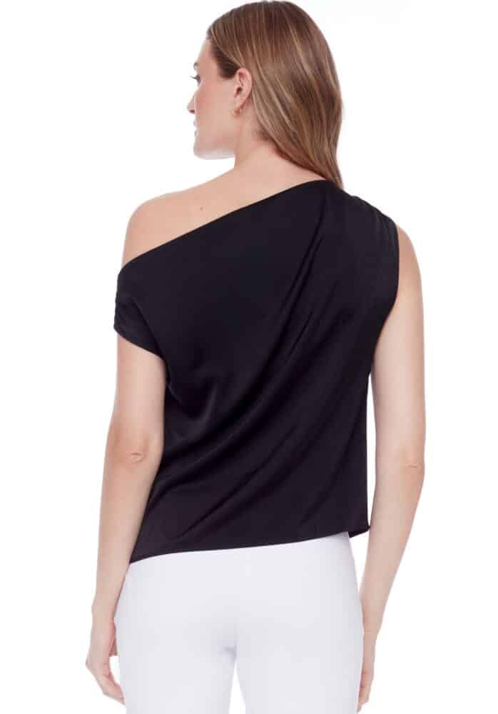 ILTM248005 Round Hem Cowl Neck Top - kc clothing