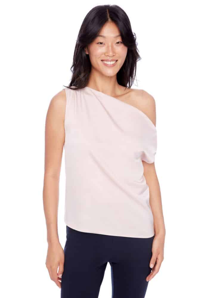 ILTM248005 Round Hem Cowl Neck Top - kc clothing