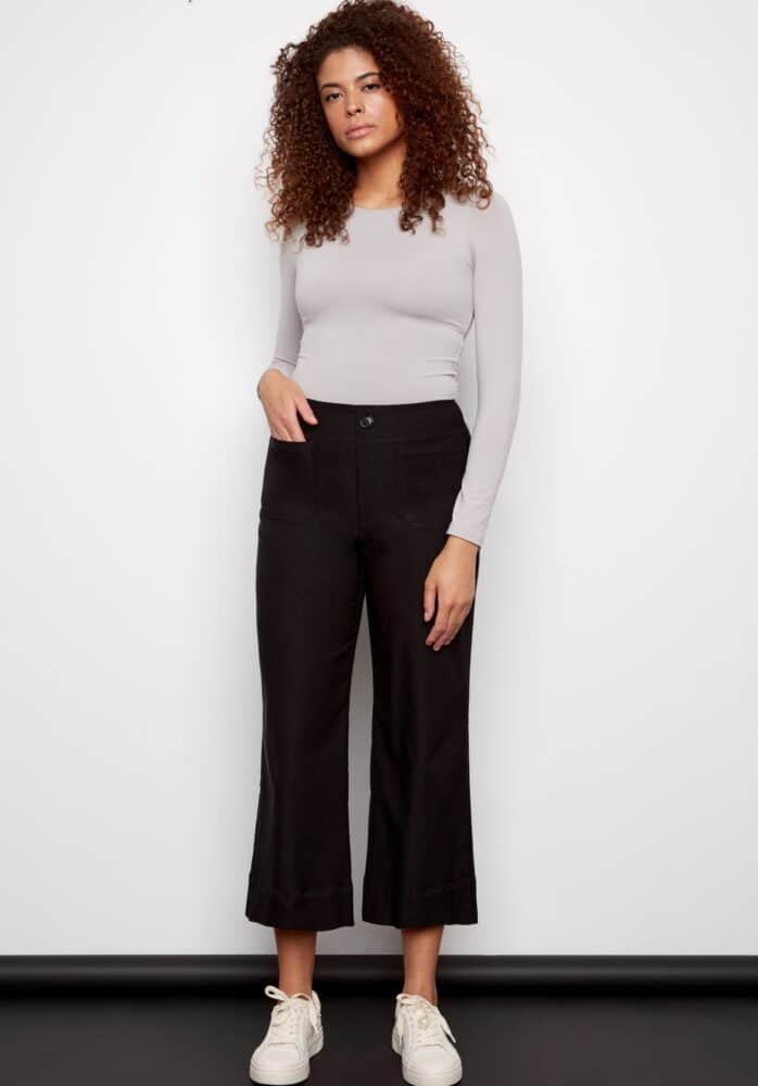 ILTM426014 Wide Leg No Waistband Pants - kc clothing