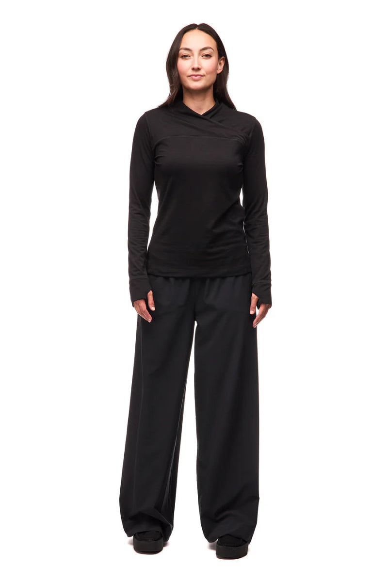 IND25T0036 Strika III Cross Neck L/S Top - kc clothing