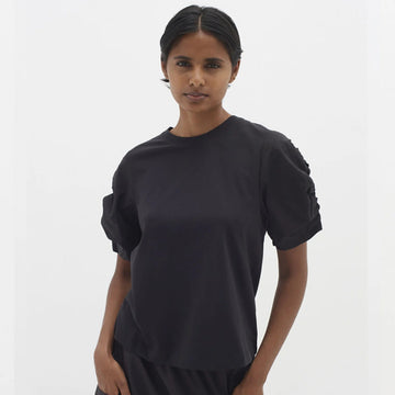 INW30109204 Papyana Woven Trim T-Shirt - kc clothing