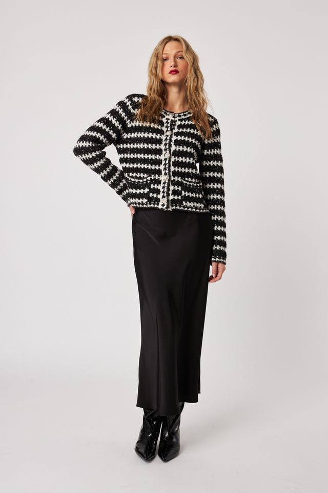 JJ581 Henri Sparkle Stripe Cardigan