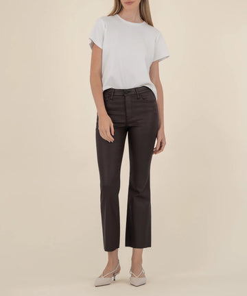 KUT0513MB2 Kelsey High Rise Coated Raw Hem - kc clothing