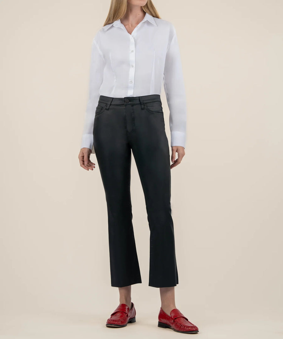 KUT0513MB2 Kelsey High Rise Coated Raw Hem - kc clothing