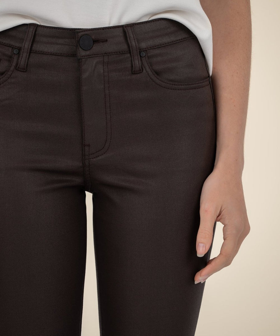 KUT0513MB2 Kelsey High Rise Coated Raw Hem - kc clothing