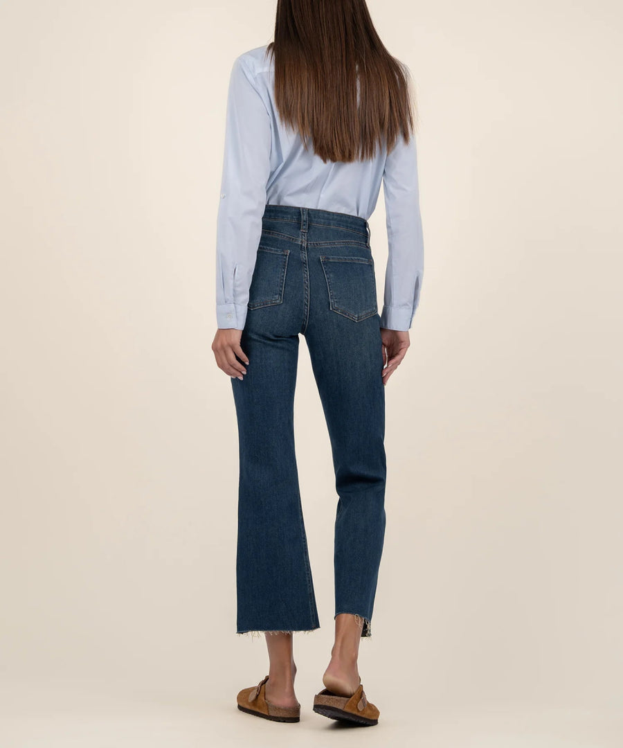 KUT1574MA6 Kelsey High Rise Ankle Flare Inset Leg - kc clothing