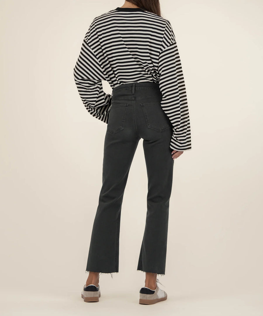 KUT1574MC7 Kelsey High Rise Fab Ab Ankle Flare Inset Leg - kc clothing