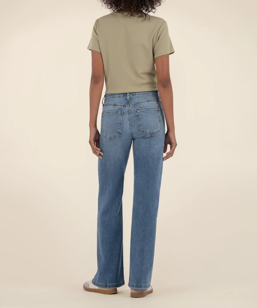 KUT1705MC8 Jean High Rise Wide Leg Clean Hem - kc clothing