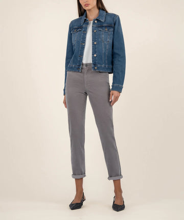 KUT1891MA6 Julia Crop Jacket W/Drop Shoulder - kc clothing