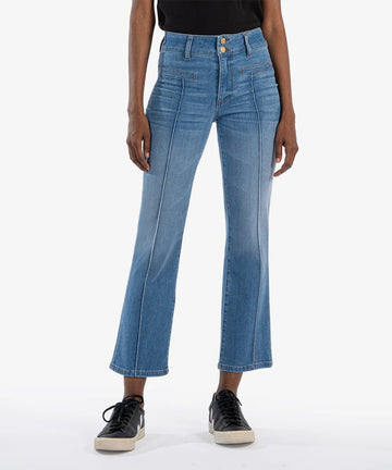 KUT2075MA2 Kelsey High Rise Ankle Flare W/ Double Button - kc clothing