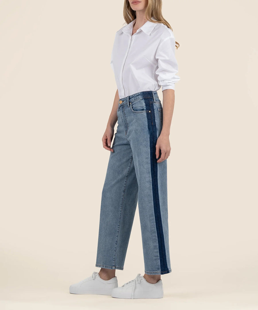 KUT2193MA1 Charlotte High Rise Wide Leg Side Shadow - kc clothing
