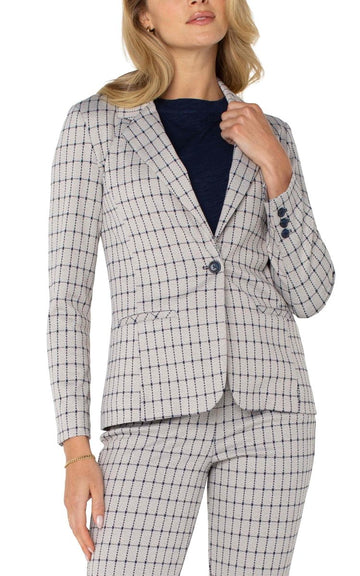 LP1601 Faux Double Brested Blazer - kc clothing