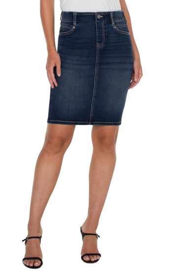LP6369 Denim Skirt - kc clothing