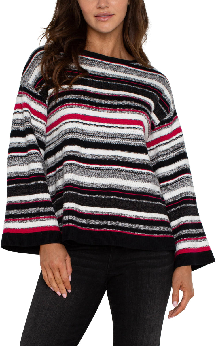 LP8A46 Boatneck Stripe Sweater - kc clothing