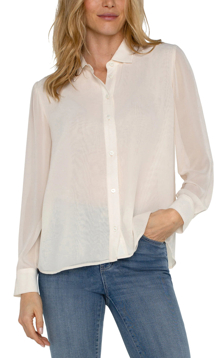 LP8E02 Pleated Back Blouse - kc clothing