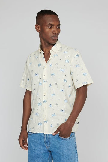 MT30207421 Klampo Palm Tree Print BU - kc clothing