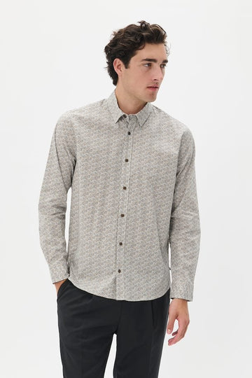 MT30207615 Cristaldo Hexagon Print Shirt - kc clothing