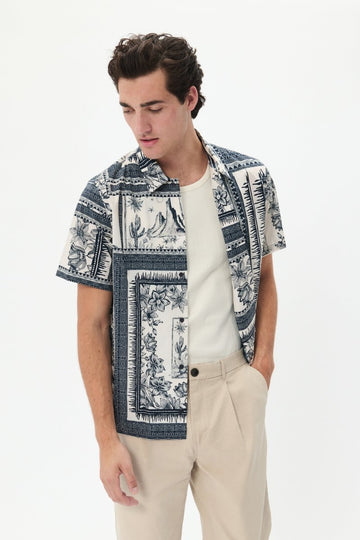 MT30207975 Floss NP Blue Floral Print - kc clothing