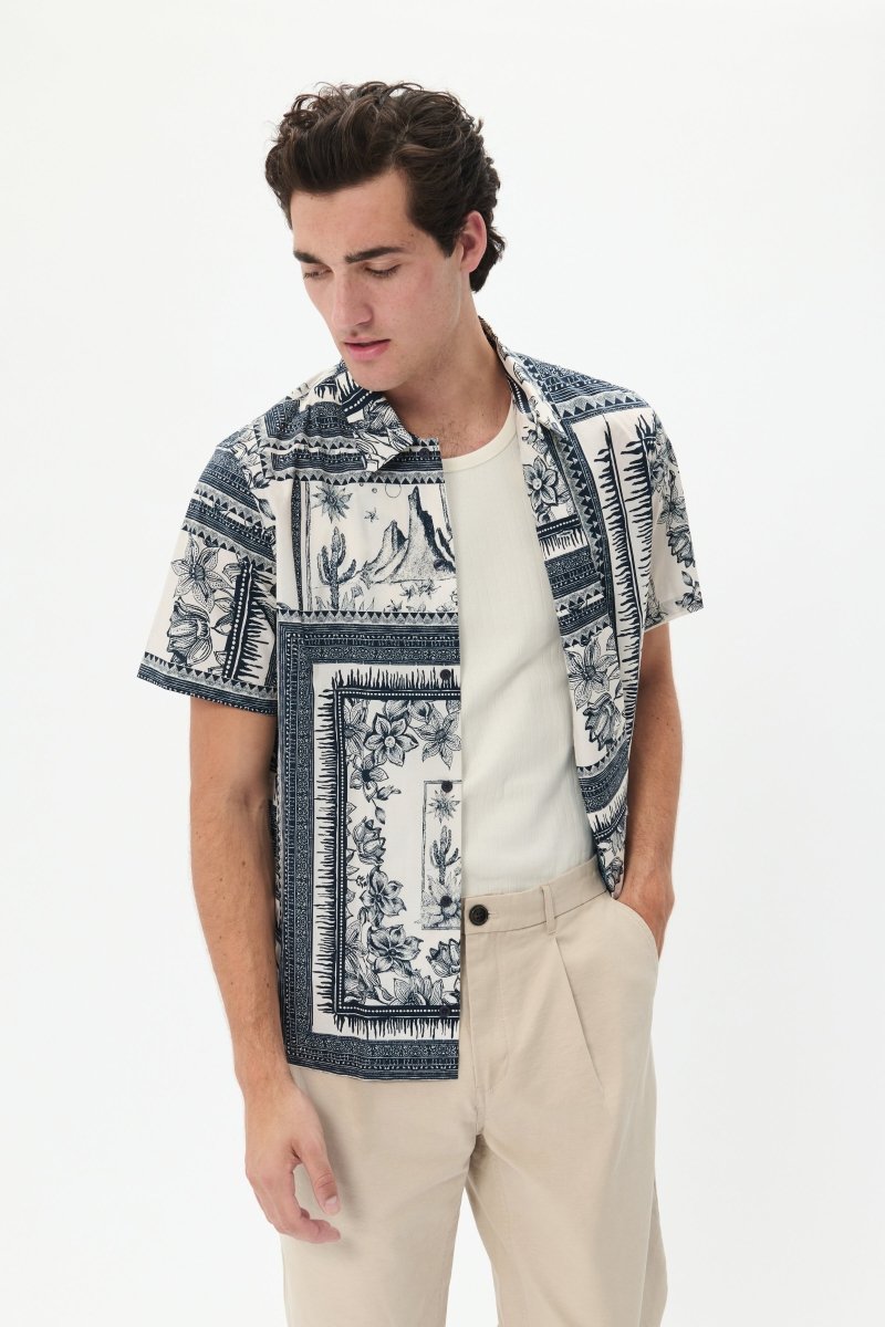 MT30207975 Floss NP Blue Floral Print - kc clothing