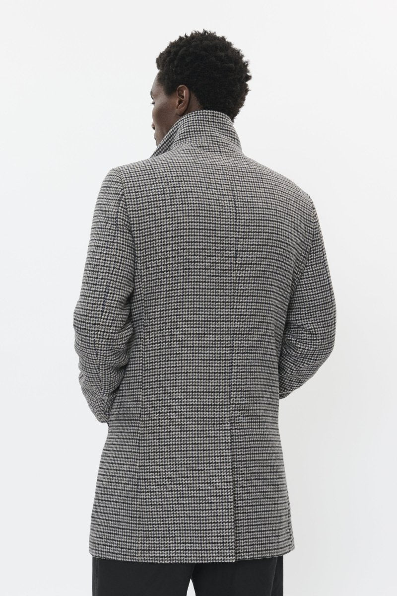 MT30208570 Harvey N Houndstooth Pattern Coat - kc clothing