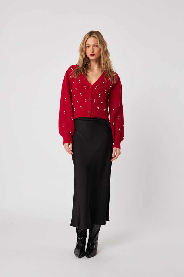 JJ552 Bowen Pearl Detail Cardigian