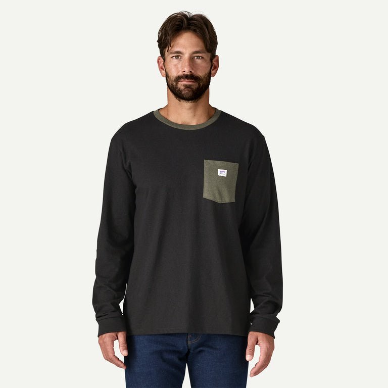 PAT37836 Men's L/S Shop Sticker Responsibili Tee - kc clothing