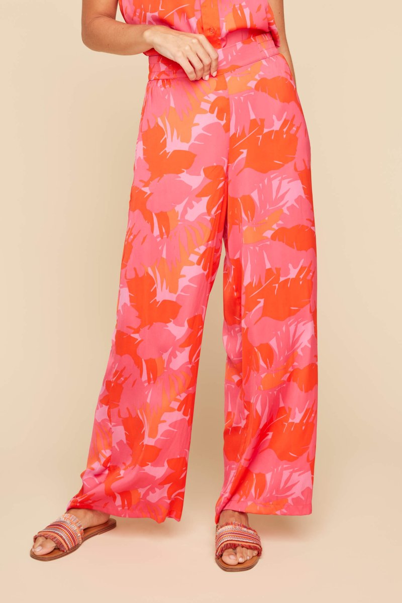 REN10086 Elastic Waist Flowly Pant - kc clothing