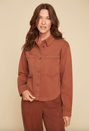 REN3892 Round Hem Cropped Jacket - kc clothing